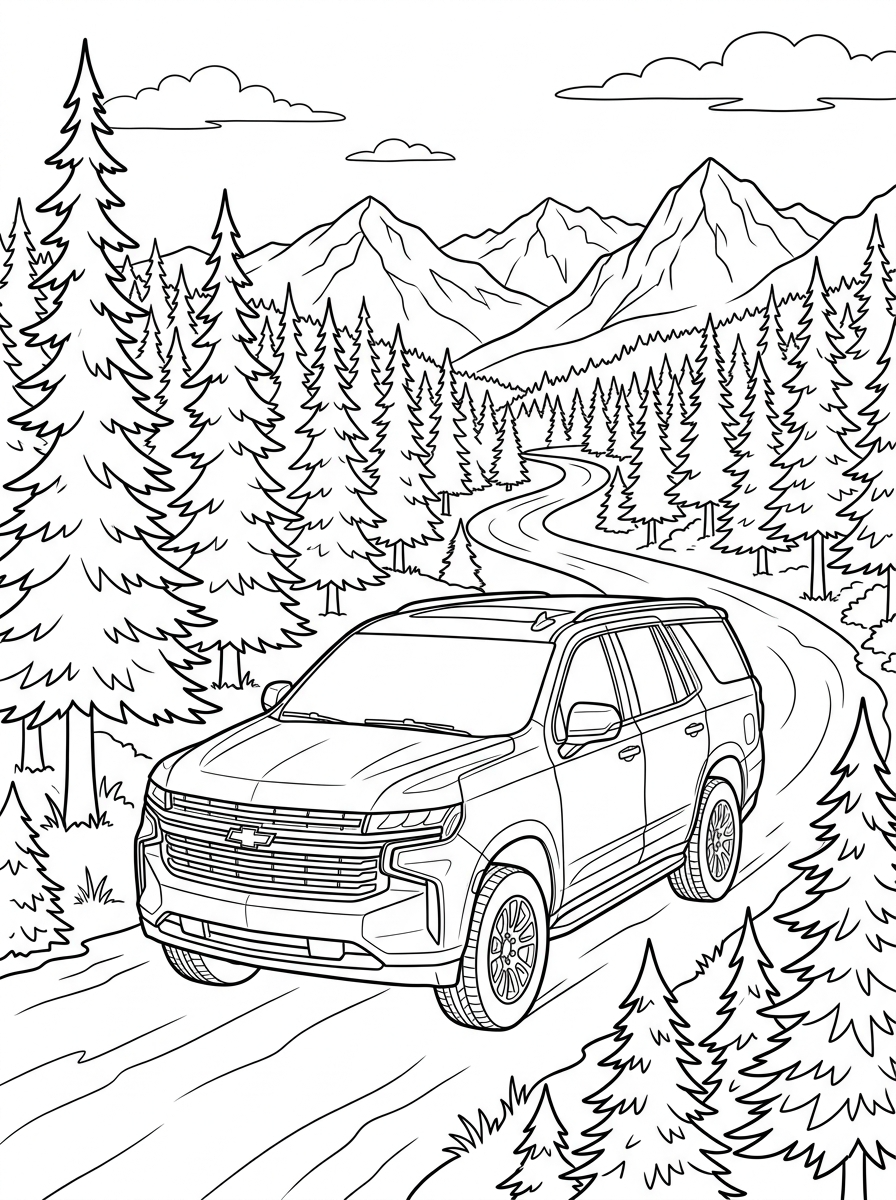 Chevrolet coloring pages free printable