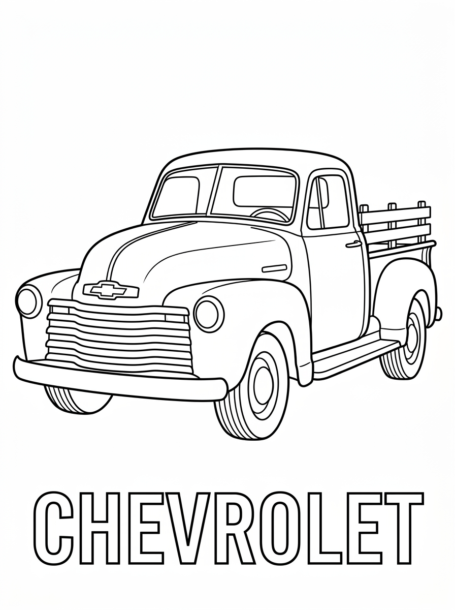 Chevrolet decorations coloring pages