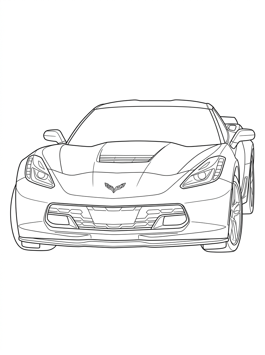 Chevrolet coloring pages easy 1
