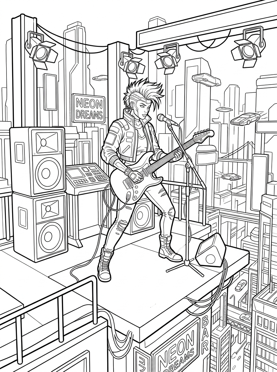 Cyberpunk Coloring Pages 13 Cyberpunk coloring pages to print