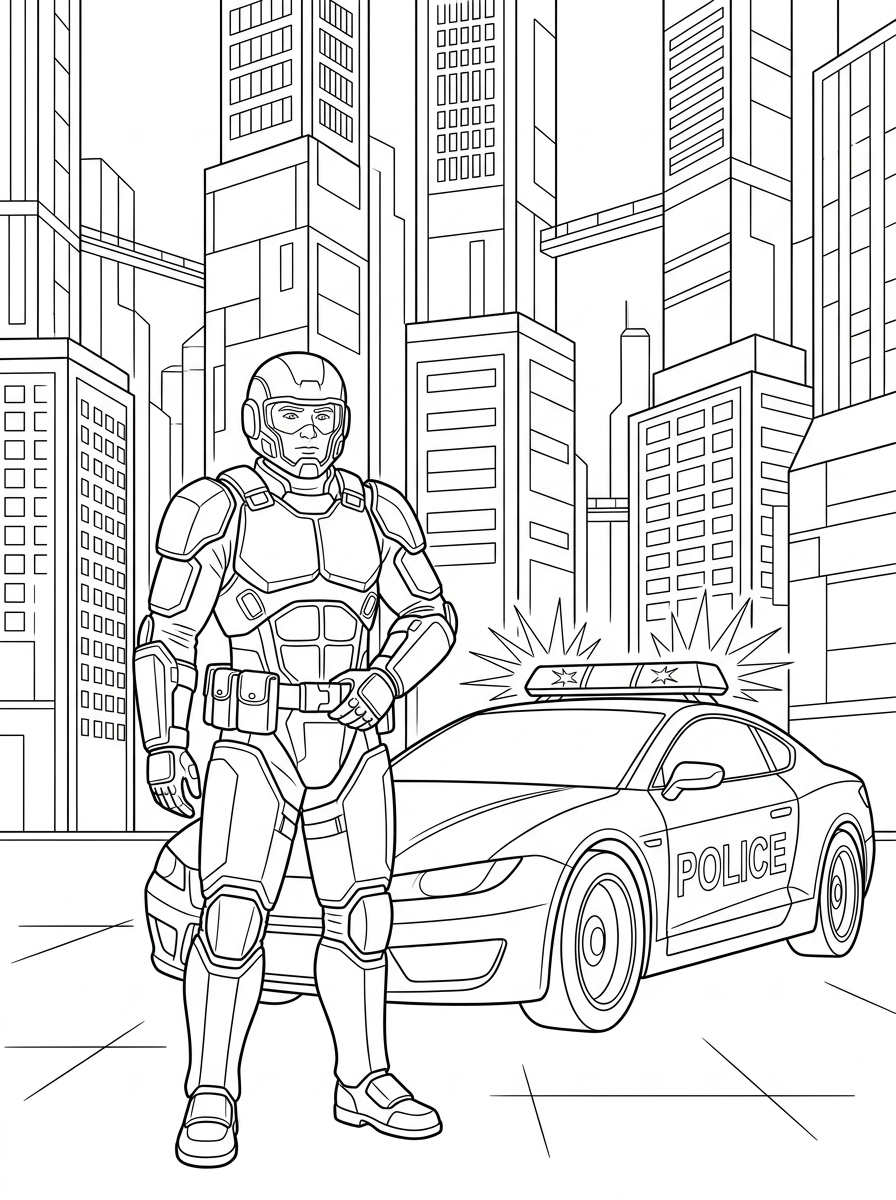 Cyberpunk Coloring Pages 14 easy cute Cyberpunk coloring pages 1