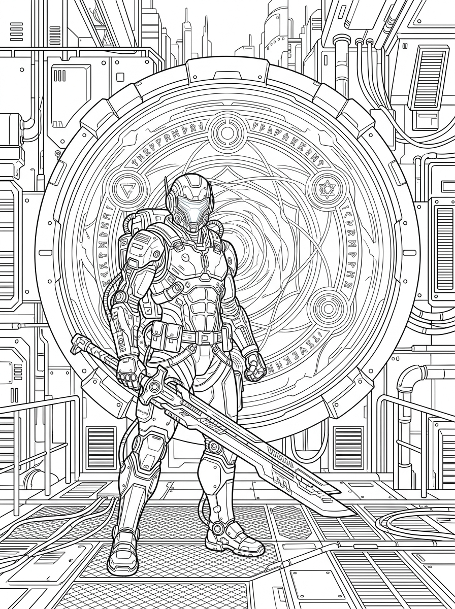 Cyberpunk Coloring Pages 19 free Cyberpunk coloring pages