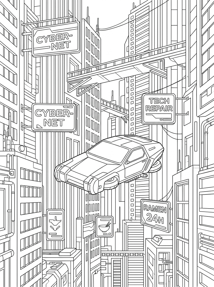 Cyberpunk Coloring Pages 20 free coloring Cyberpunk pages