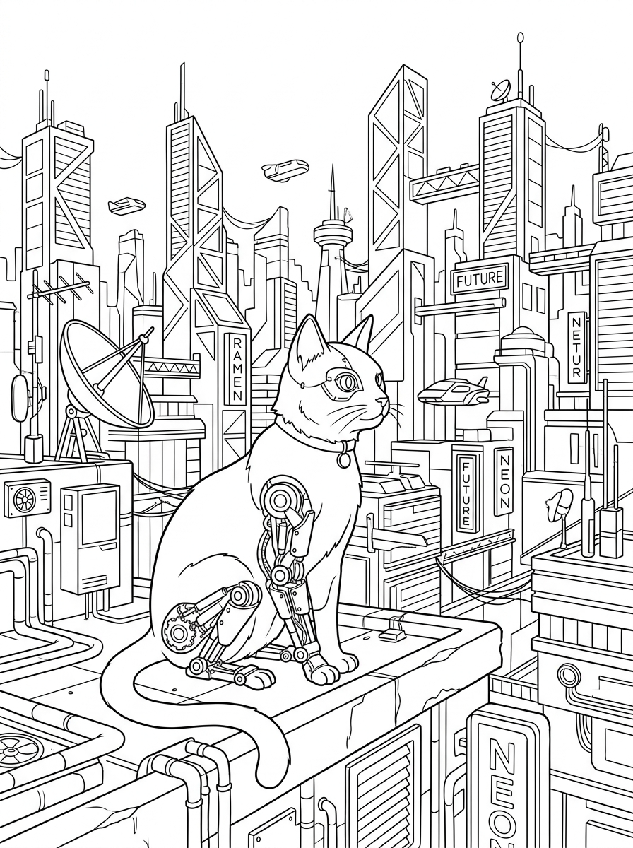 Cyberpunk Coloring Pages 3 vintage Cyberpunk coloring pages
