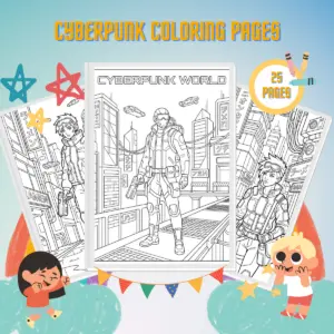 Cyberpunk Coloring Pages thumbnail