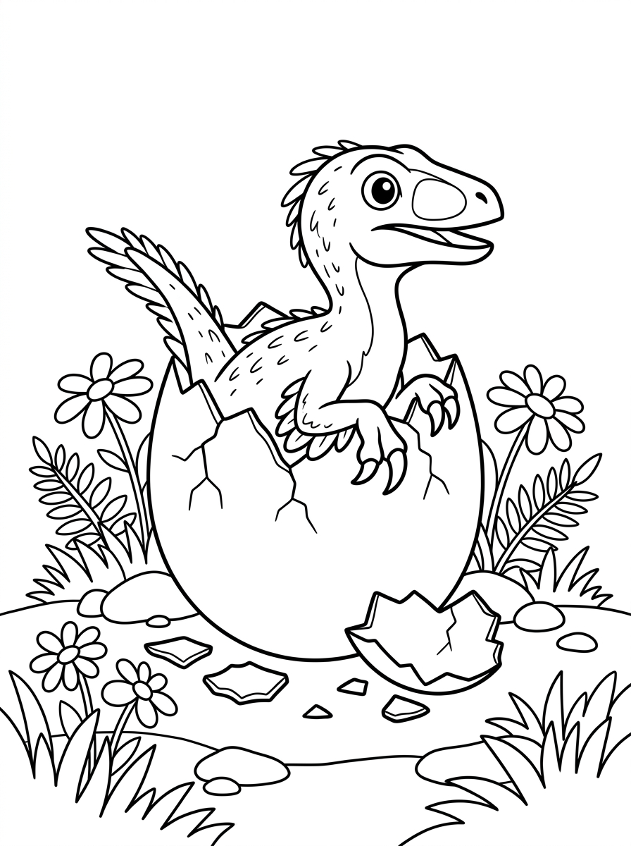 detailed Deinonychus coloring pages