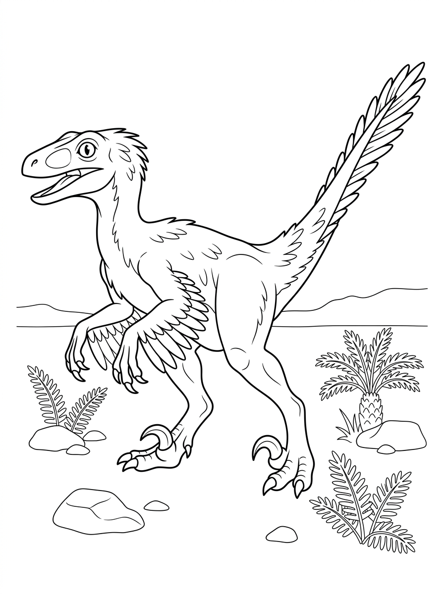 cute coloring pages Deinonychus