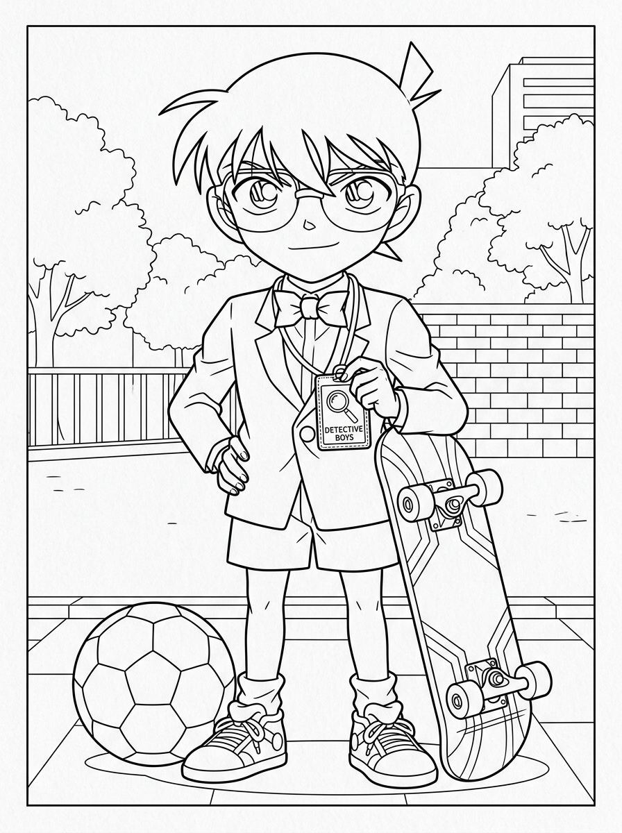 fun Detective Conan coloring pages