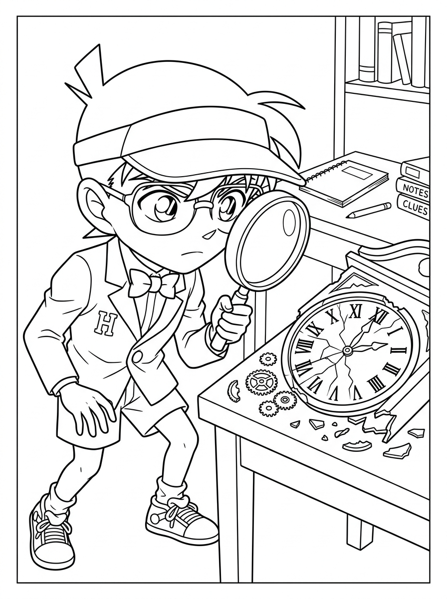 Detective Conan printable coloring pages