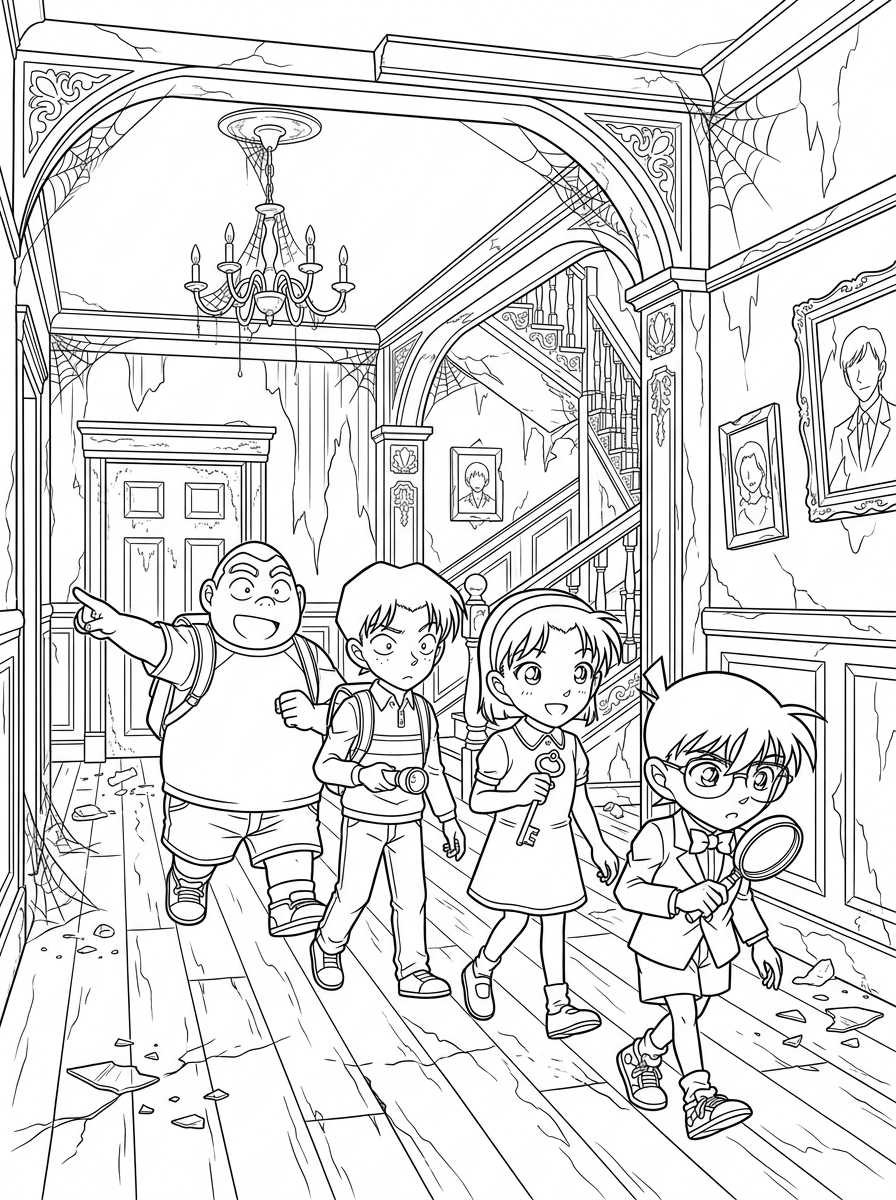 preschool Detective Conan coloring pages 1