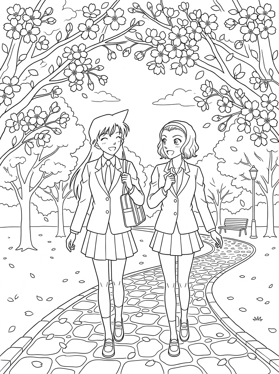 Detective Conan coloring pages for kids