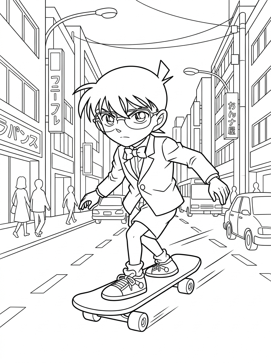 preschool Detective Conan coloring pages