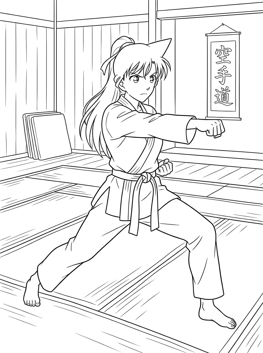 kawaii cute Detective Conan coloring pages