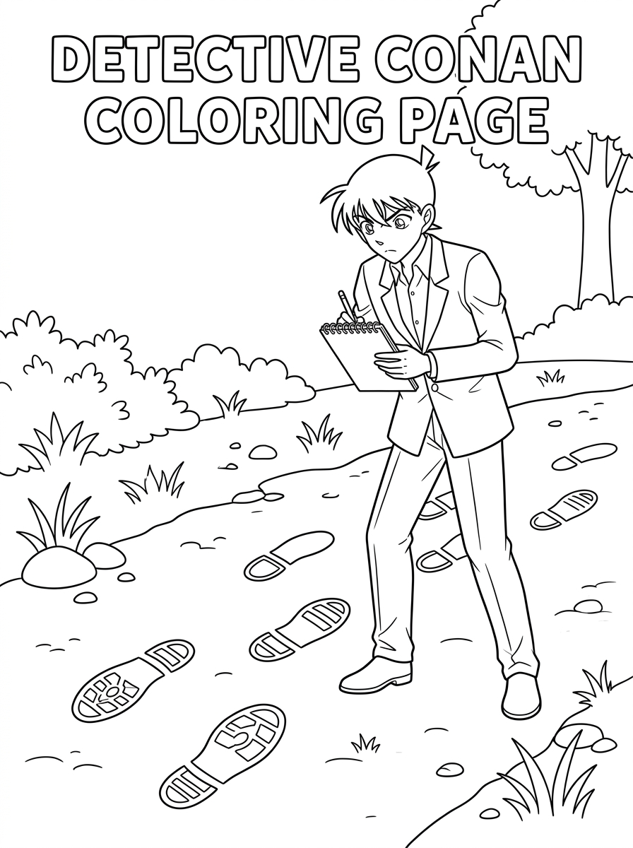 fun Detective Conan coloring pages 1