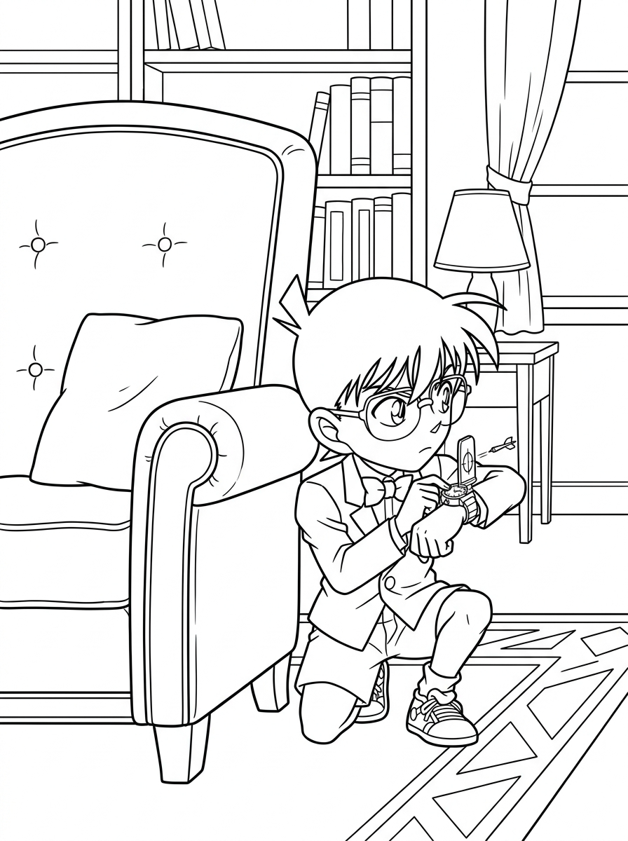 Detective Conan coloring pages printable free