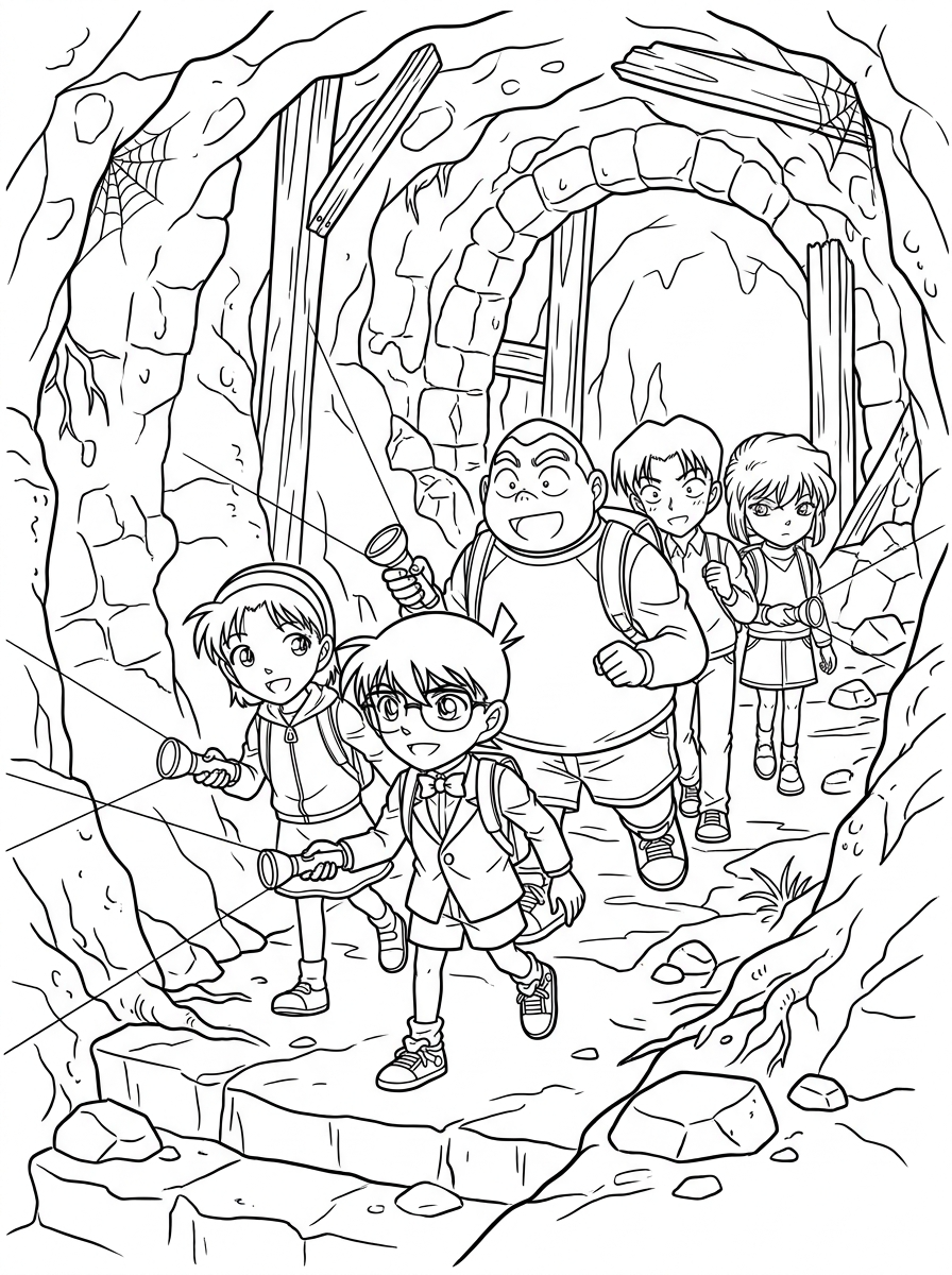 free adult Detective Conan coloring pages