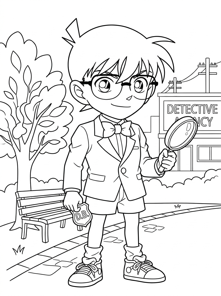 Detective Conan coloring pages grinch