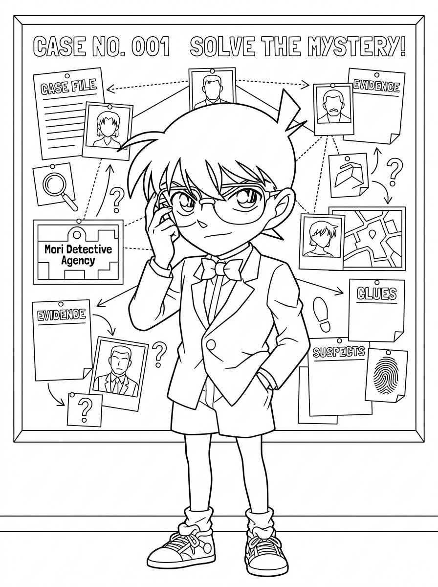 free coloring Detective Conan pages