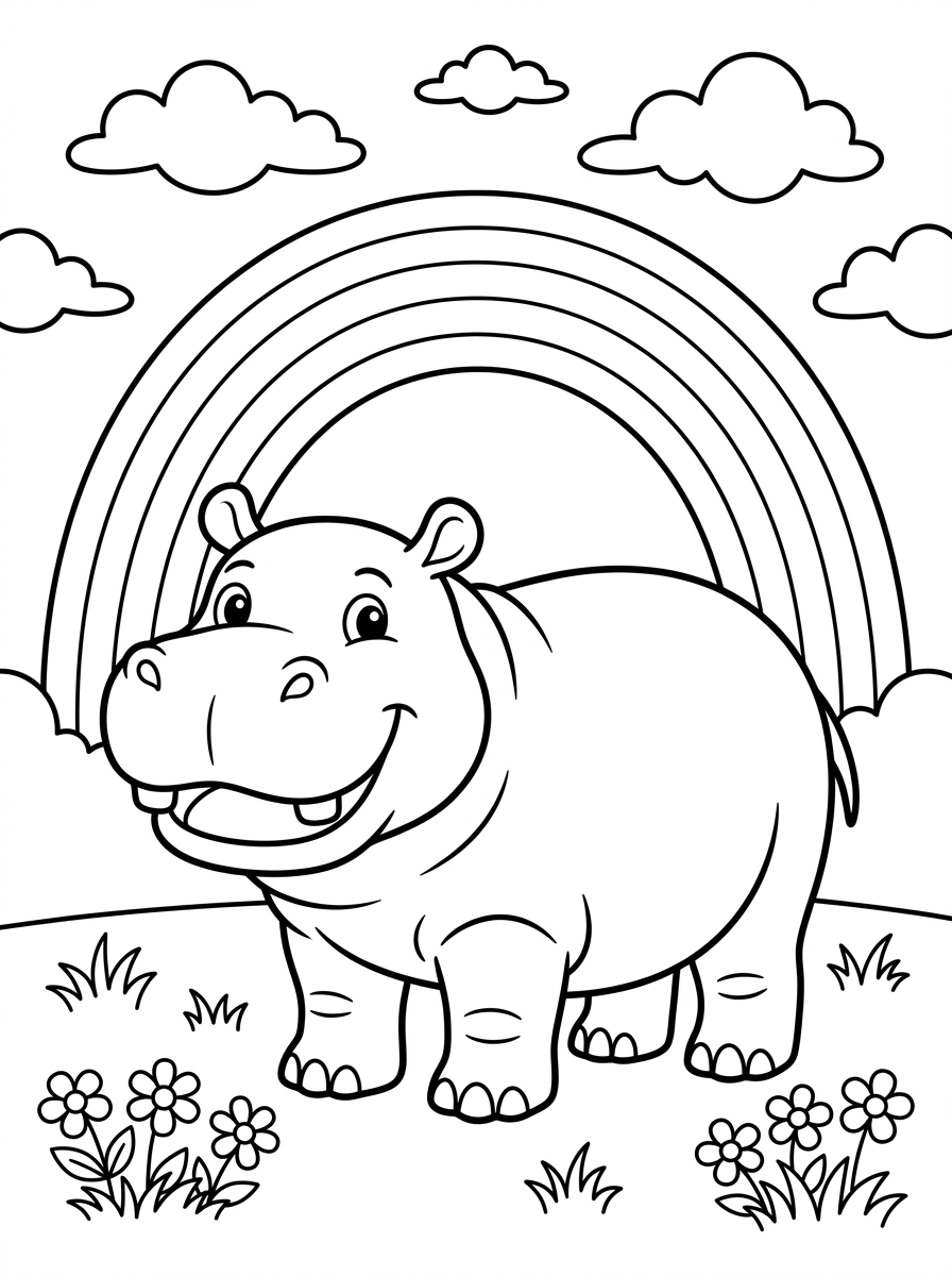 cute coloring pages Hippo