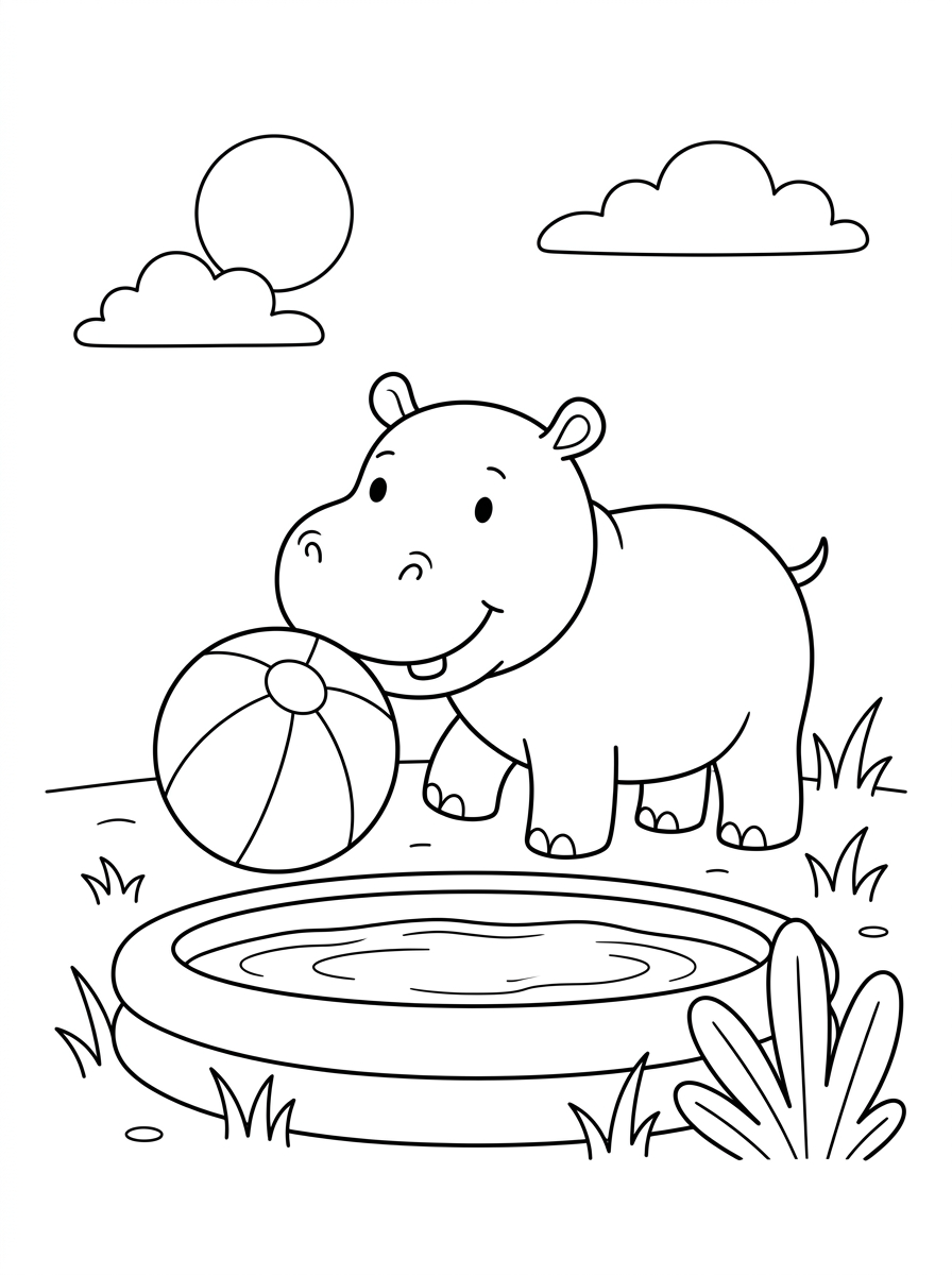 coloring Hippo pages