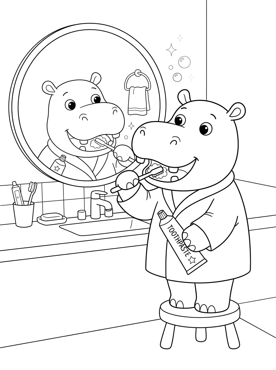 adult coloring pages Hippo