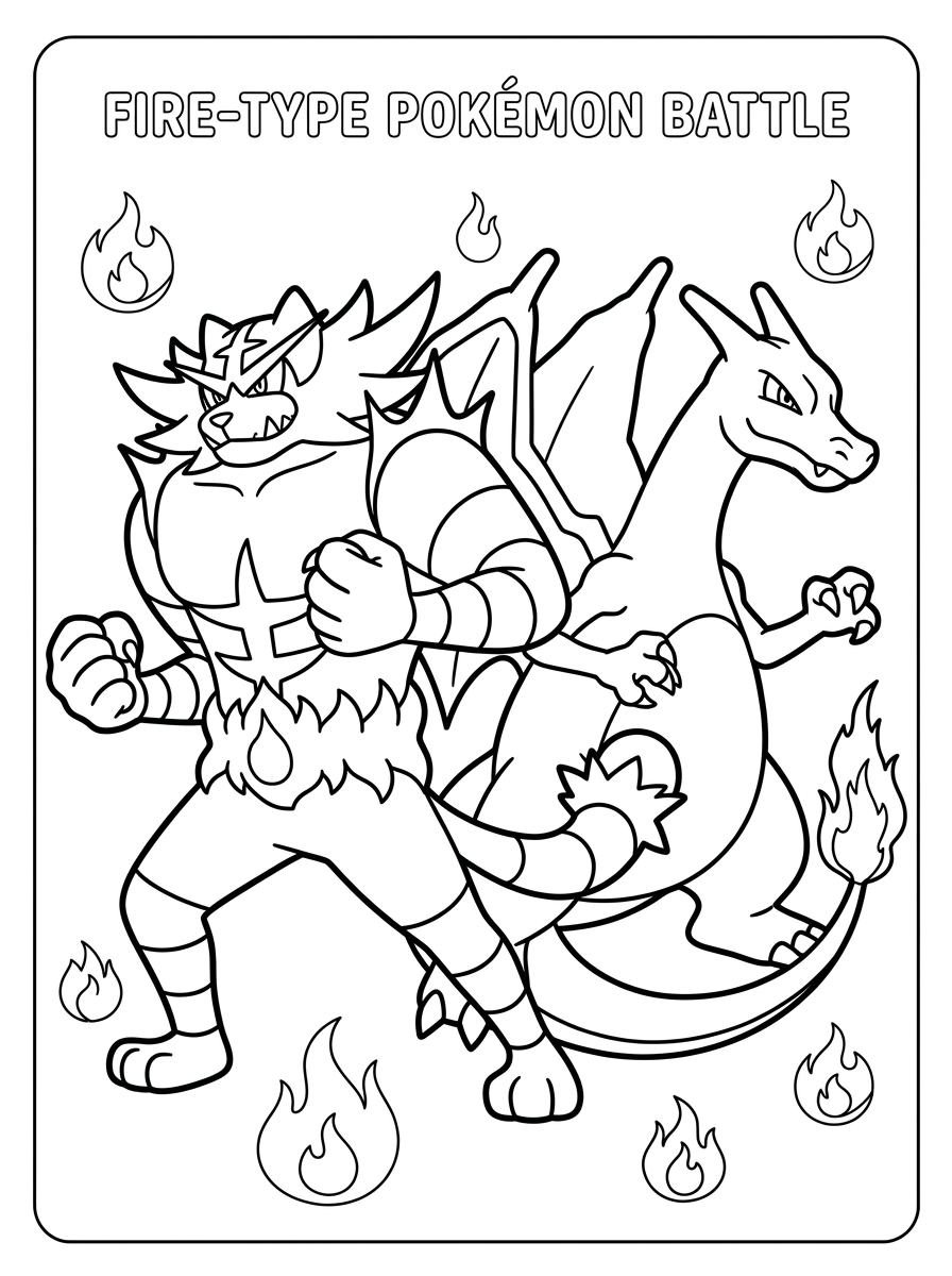 coloring pages for kids Incineroar