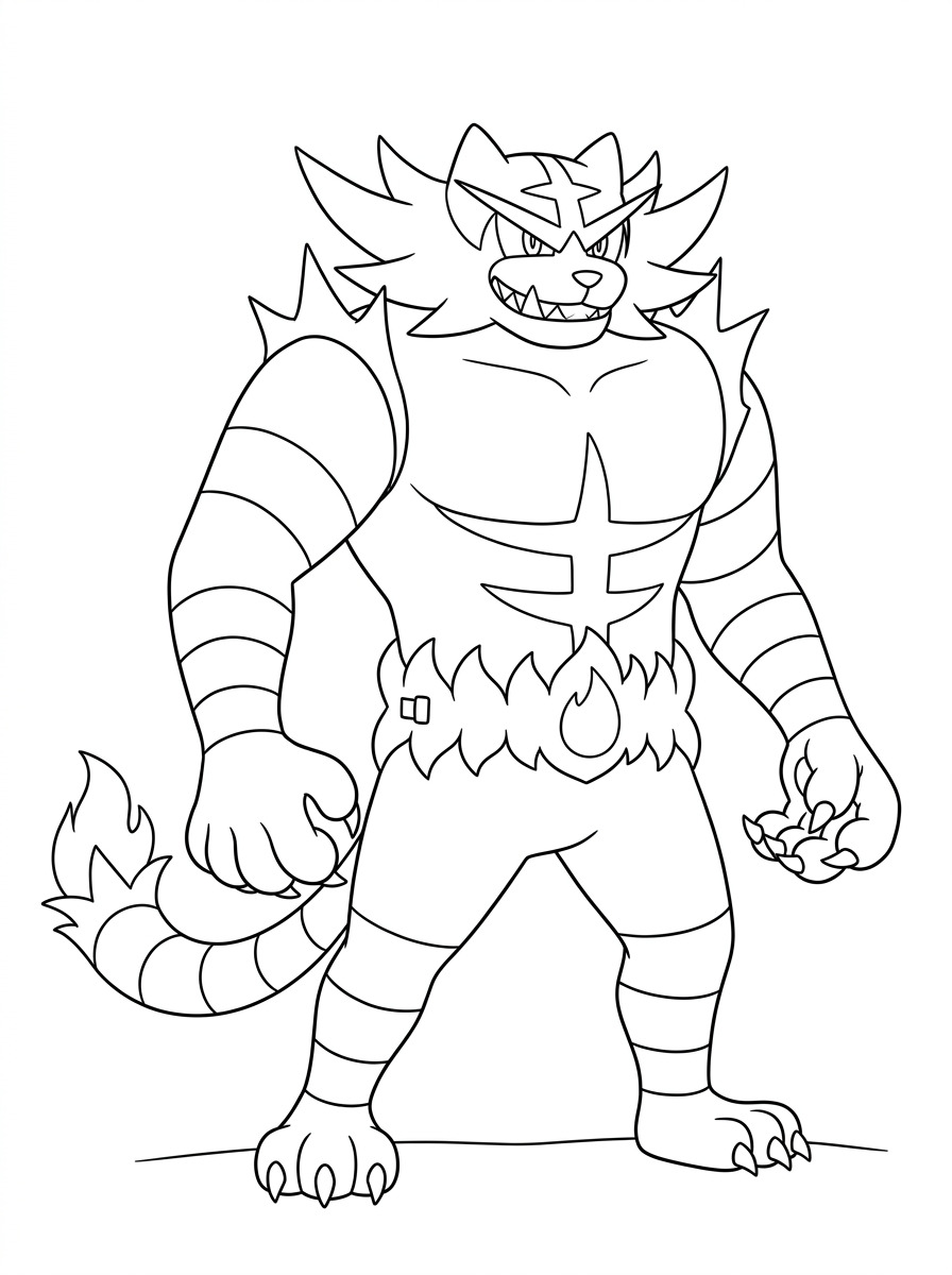 cute coloring pages Incineroar