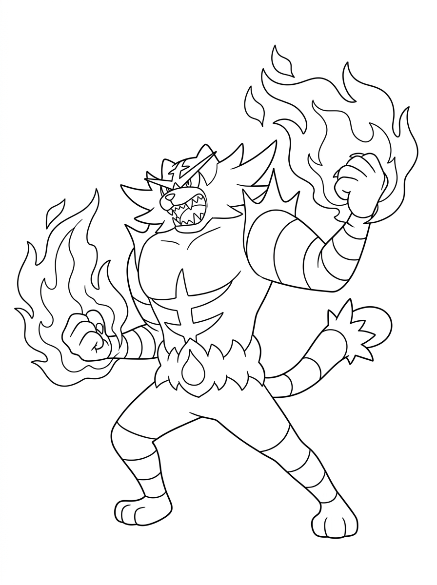free coloring Incineroar pages