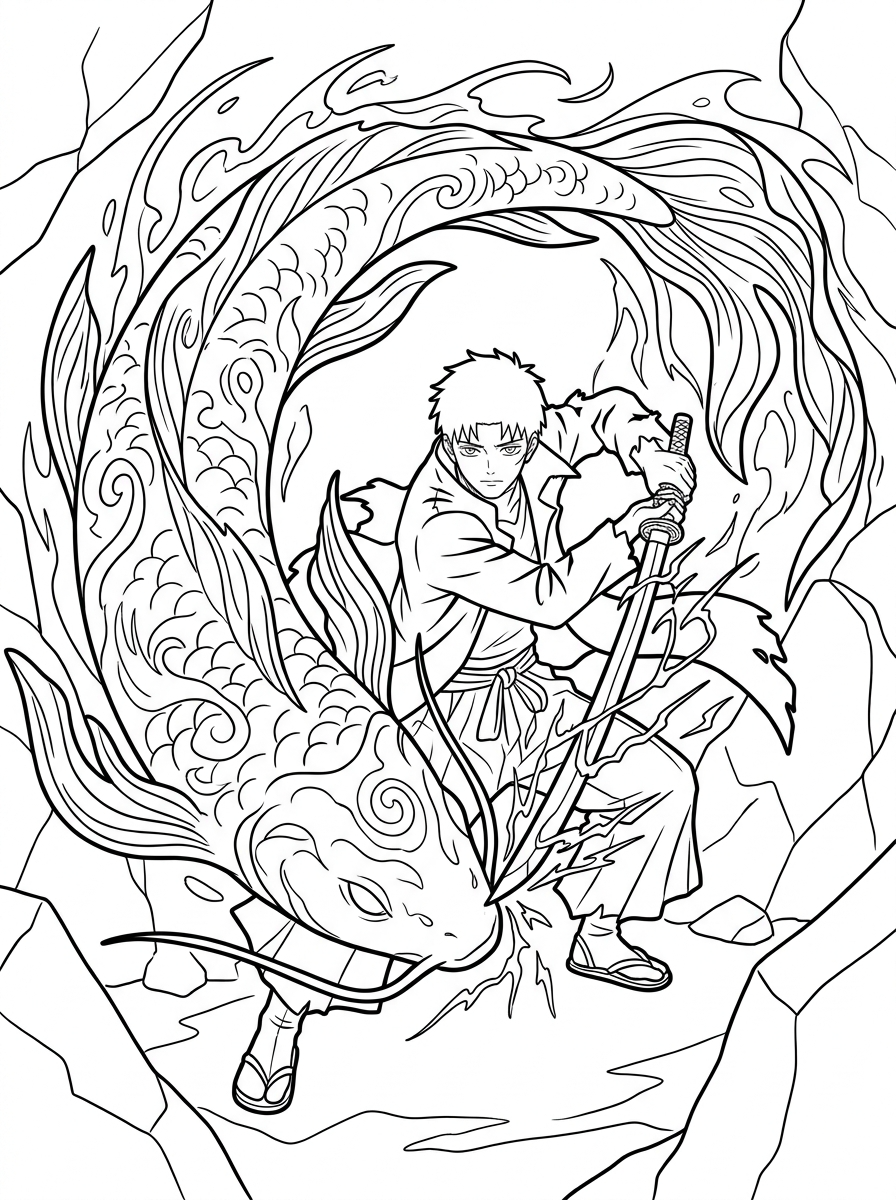 disegni da colorare di Kagurabachi 8 Disegni da colorare di Kagurabachi stampabili gratuitamente