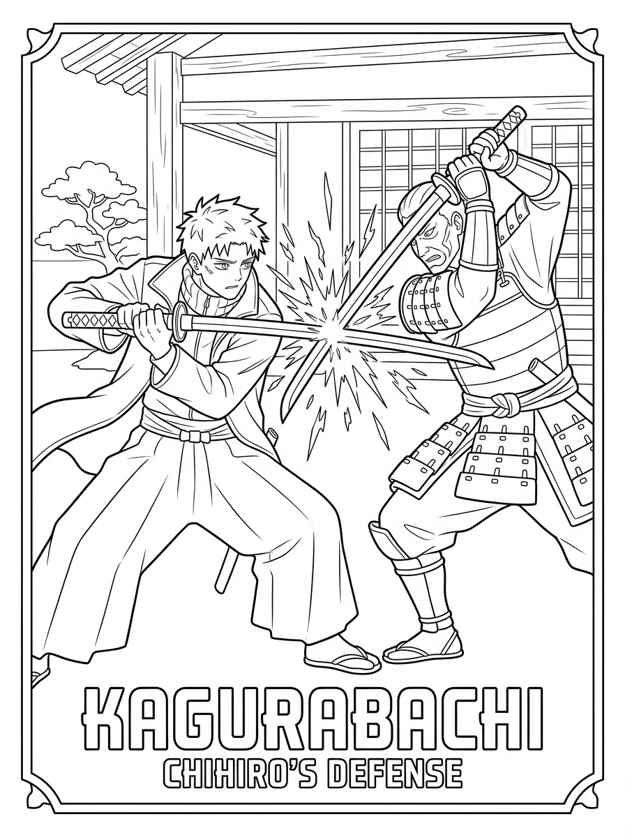 disegni da colorare di Kagurabachi 20 Disegni da colorare di Kagurabachi da stampare