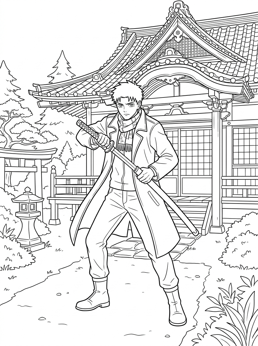 disegni da colorare di Kagurabachi 19 Disegni da colorare gratuiti di Kagurabachi per bambini