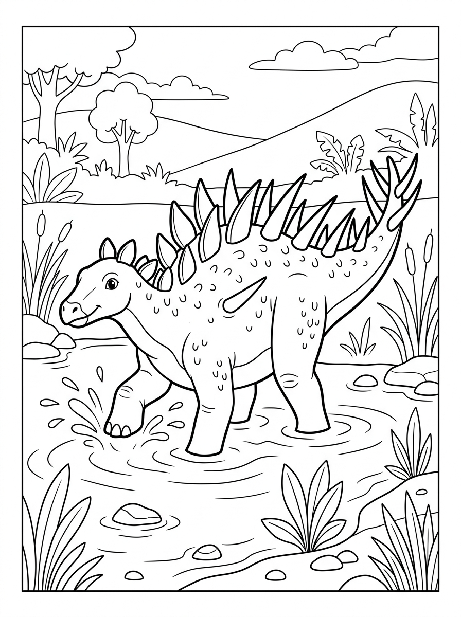 Kentrosaurus Coloring Pages 18 free Kentrosaurus coloring pages