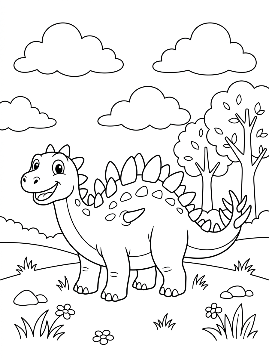 Kentrosaurus Coloring Pages 3 coloring Kentrosaurus pages