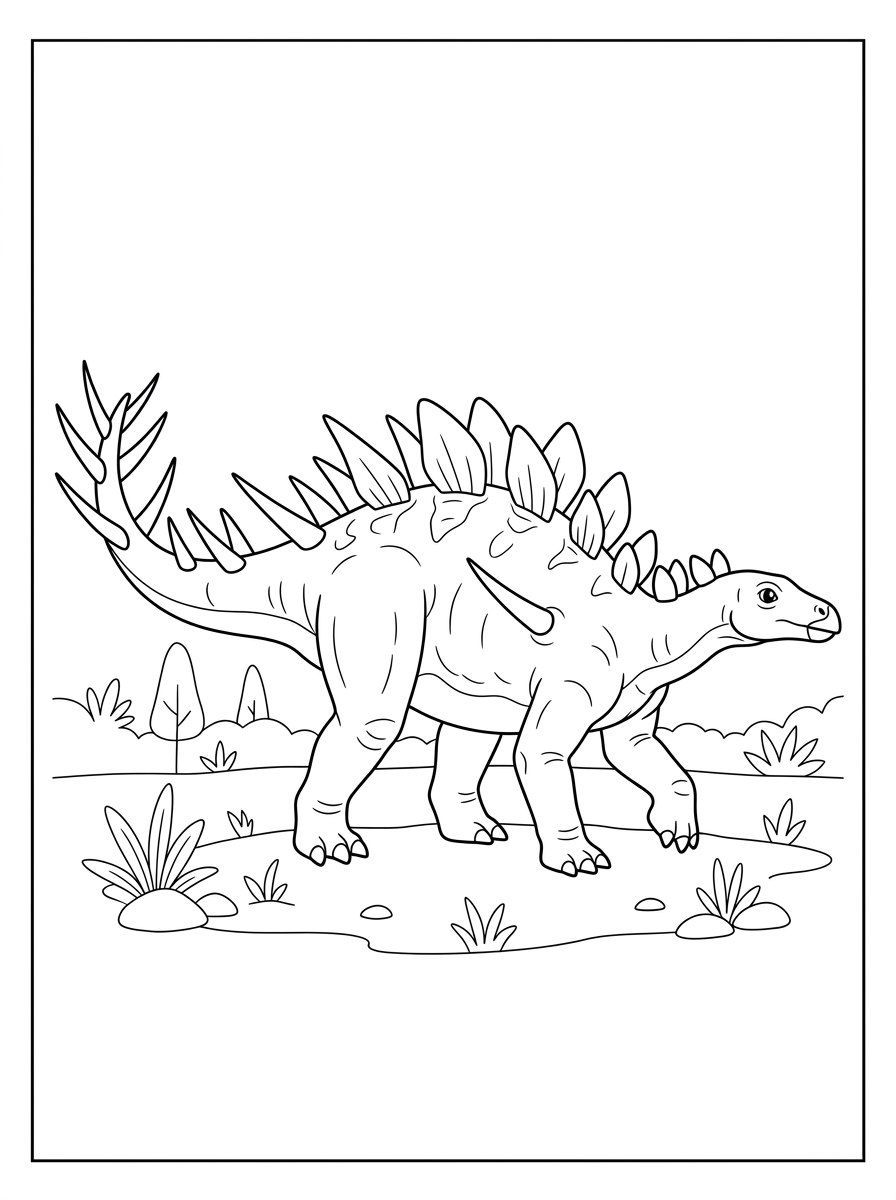 Kentrosaurus Coloring Pages 5 cute Kentrosaurus coloring pages