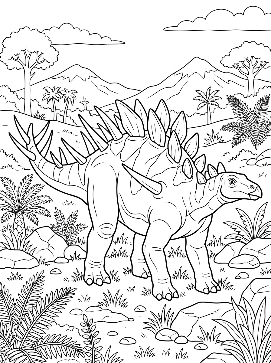 Kentrosaurus Coloring Pages 7 old-fashioned Kentrosaurus coloring pages