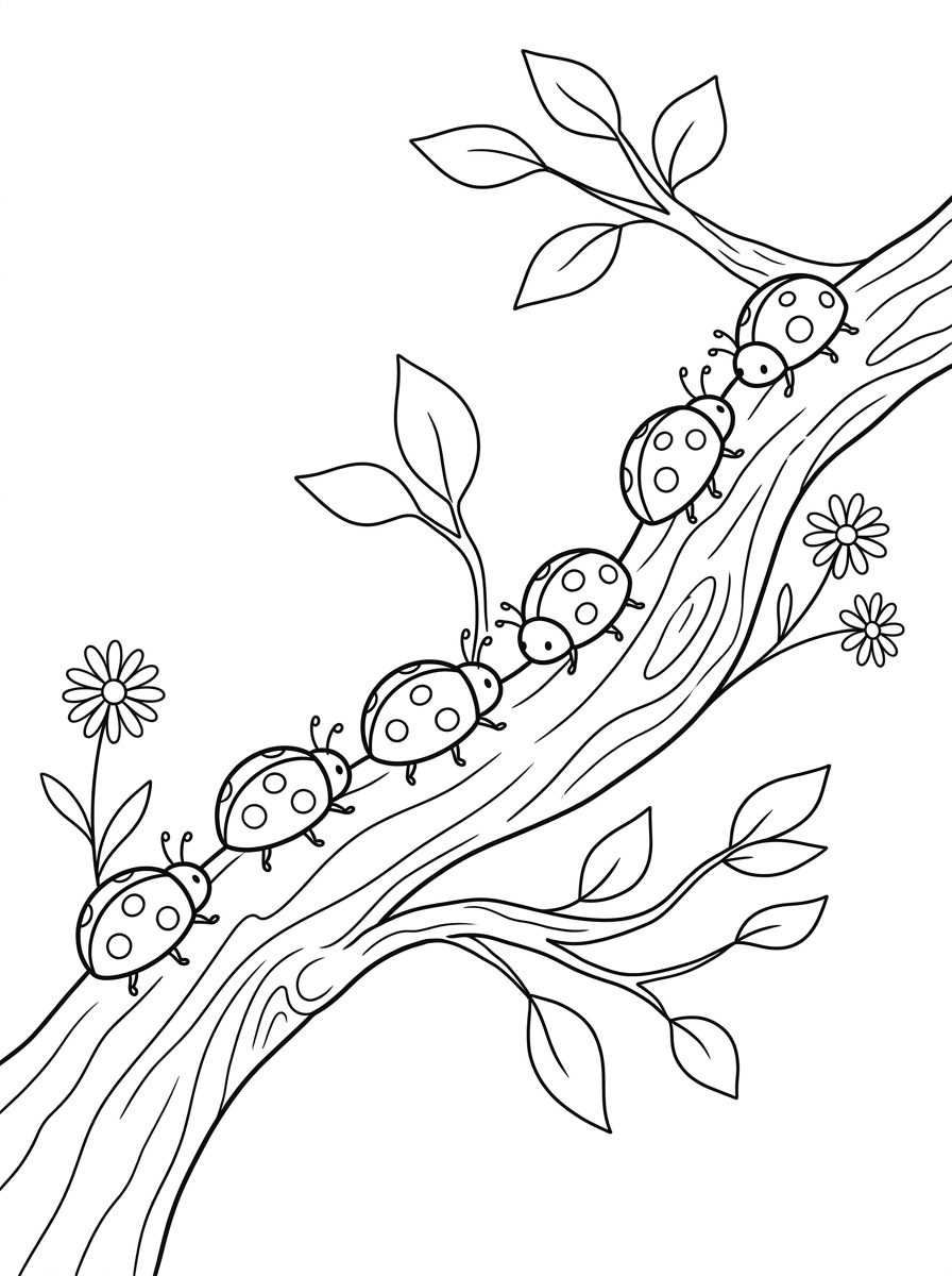Ladybug coloring pages free printable 1