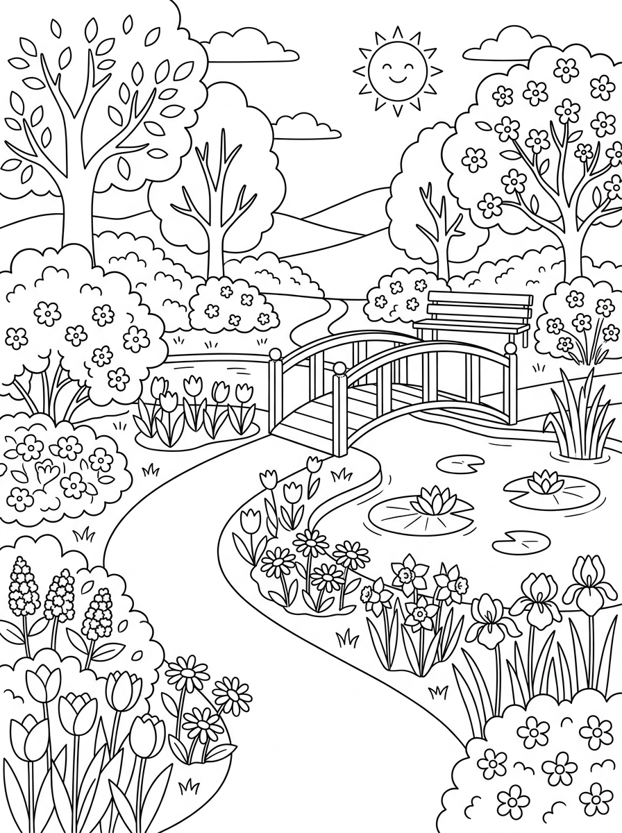 Landscape Coloring Pages 18 free Landscape printable coloring pages