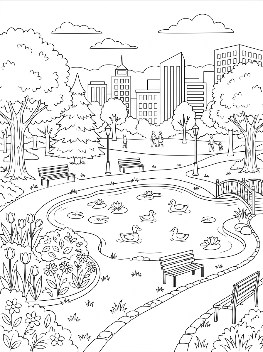 Landscape Coloring Pages 4 free Landscape coloring pages for kids