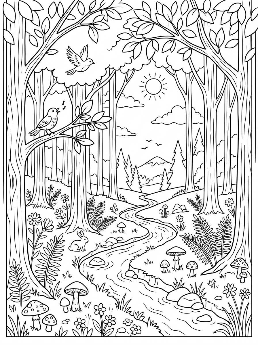 Landscape Coloring Pages 8 free Landscape coloring pages for adults