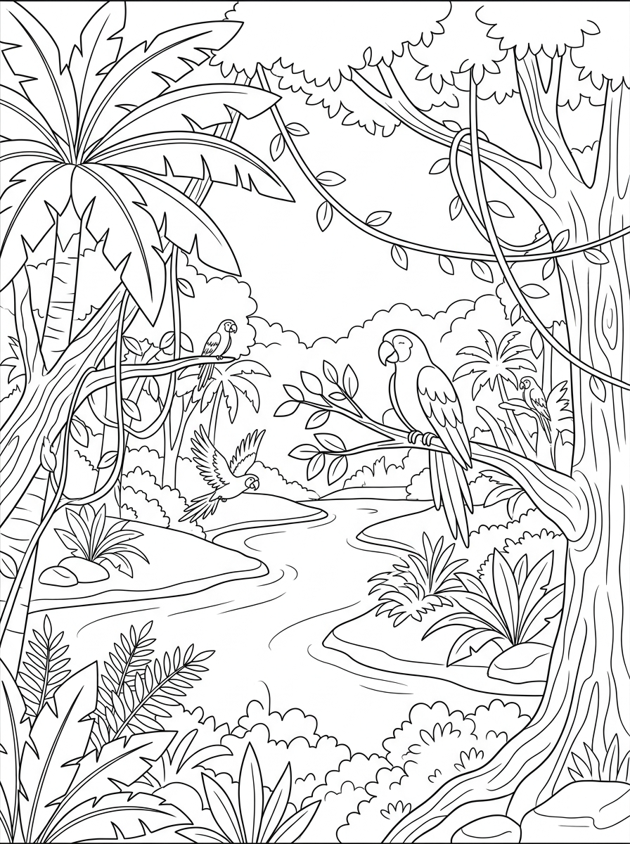 Landscape Coloring Pages 9 kids Landscape coloring pages 1