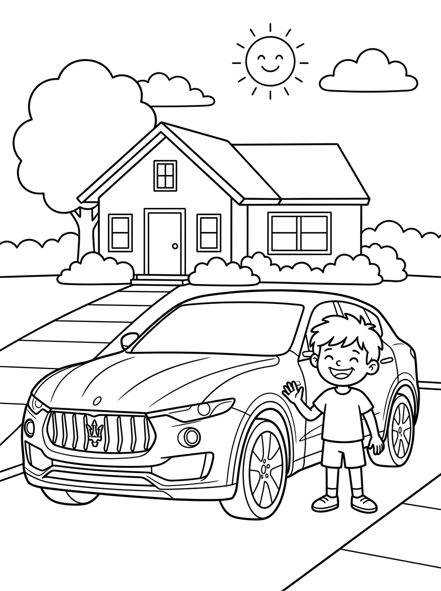 Maserati printable coloring pages