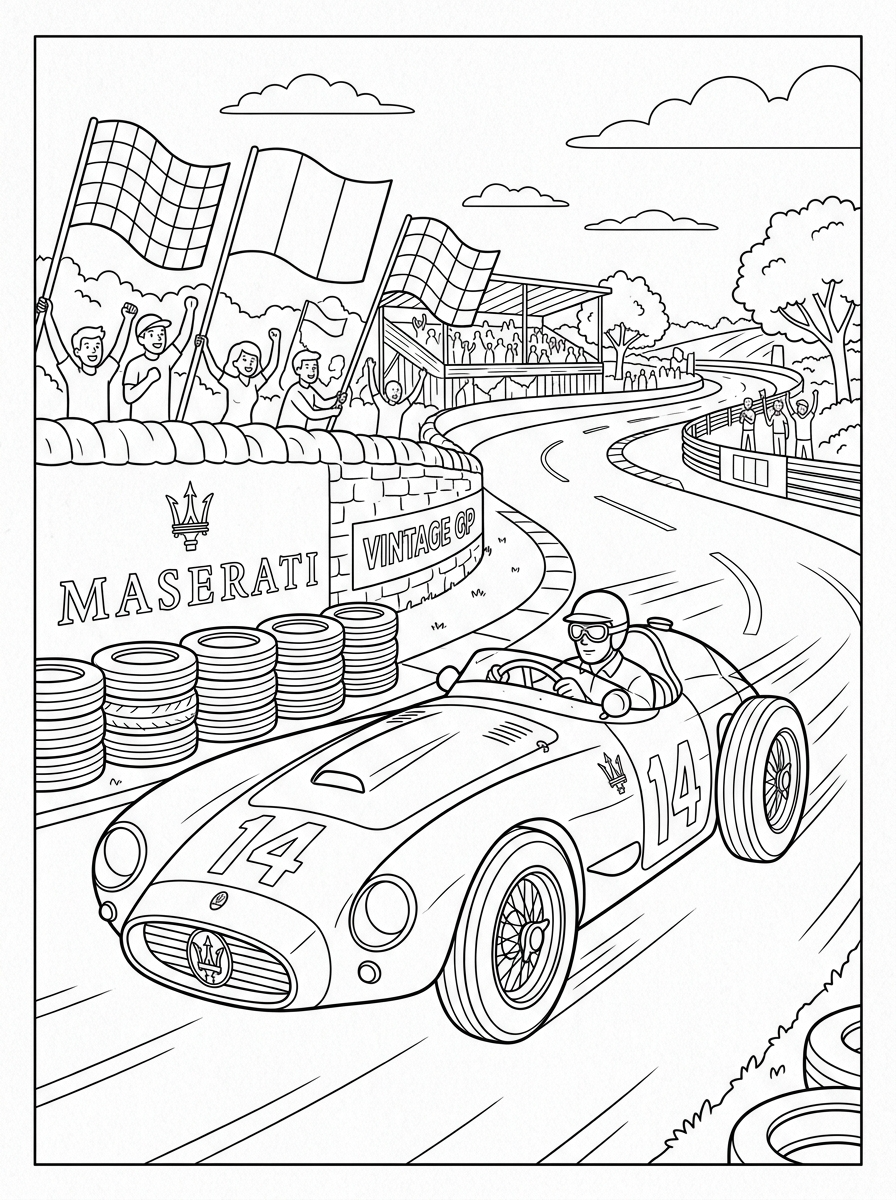 free Maserati coloring pages