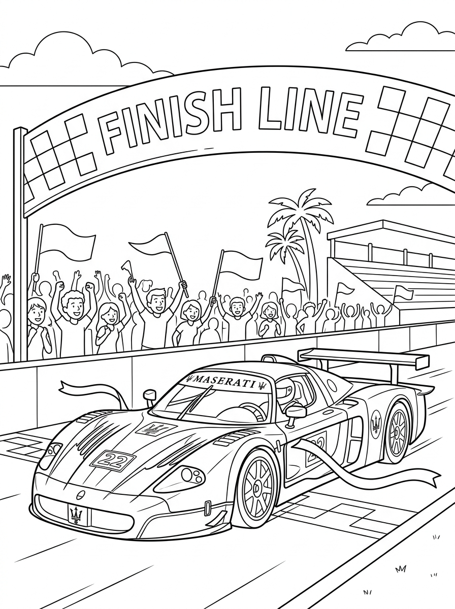 old-fashioned Maserati coloring pages