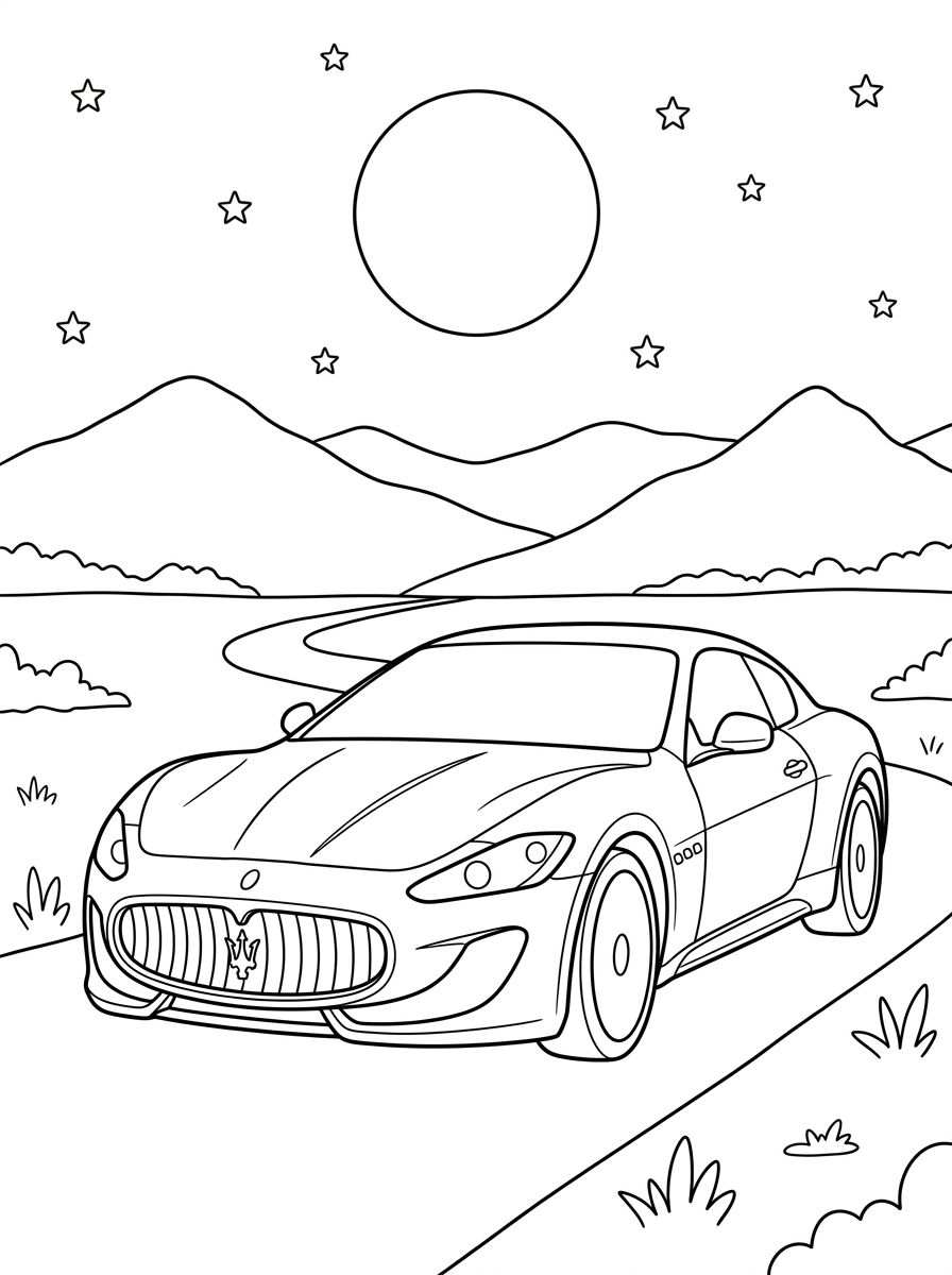 cute coloring pages Maserati