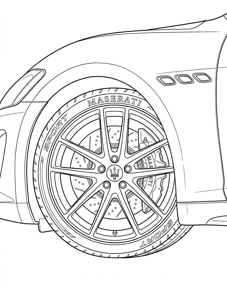 Maserati printable coloring pages 1