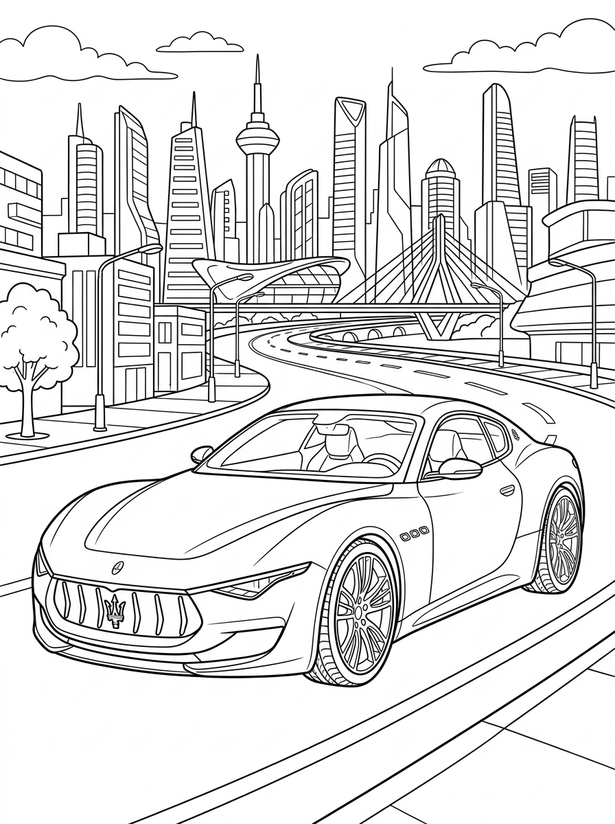 fun Maserati coloring pages