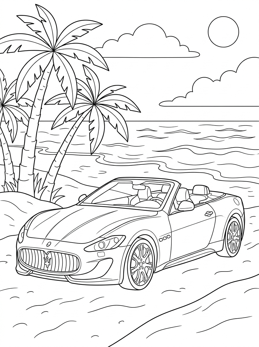 free printable coloring pages Maserati