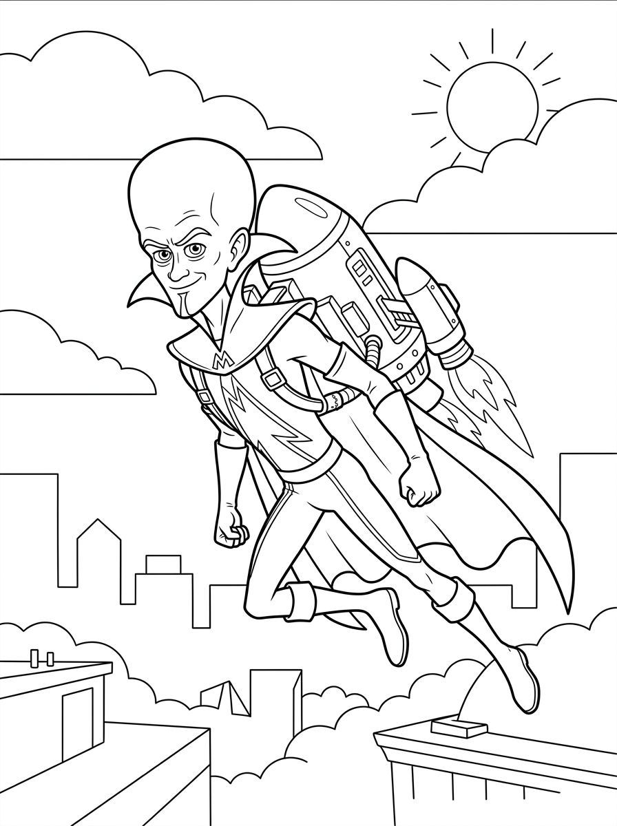 Megamind Coloring Pages 12 coloring pages for Megamind