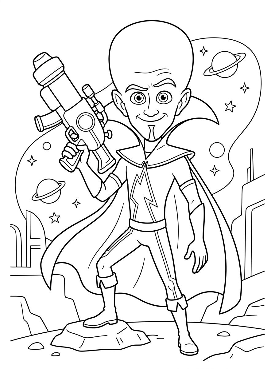 Megamind Coloring Pages 13 cute coloring pages Megamind