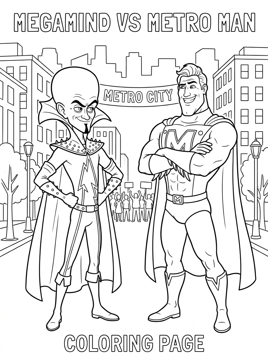 Megamind Coloring Pages 16 Megamind coloring pages for adults pdf